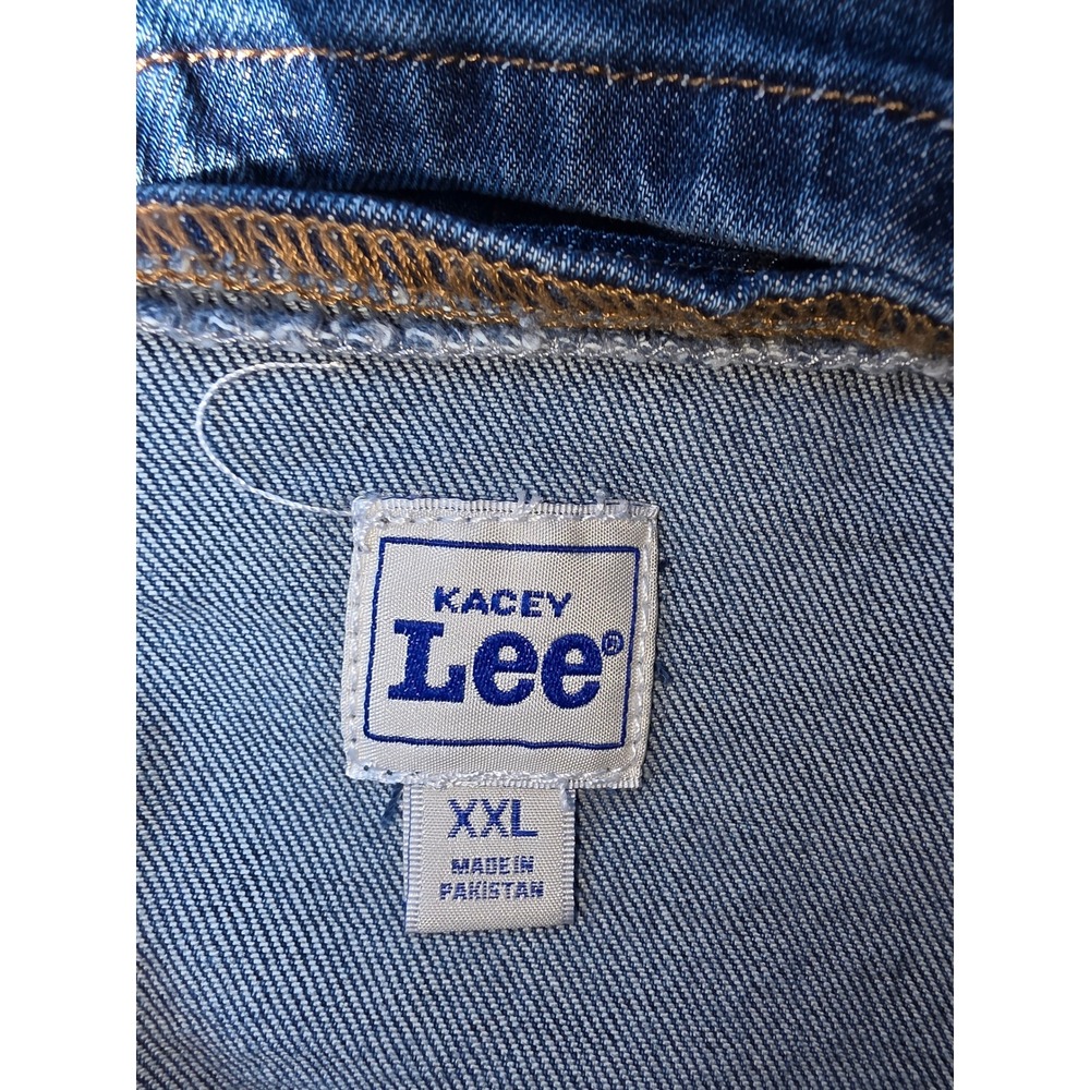 Lee x Kacey Musgraves Denim Corset Top Dark Wash Button Front Bustier XXL NWT - Picture 6 of 6